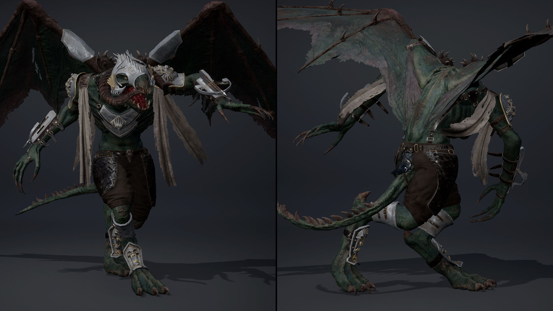 Ghost Spearman ArmWing Low-poly 3D model_22