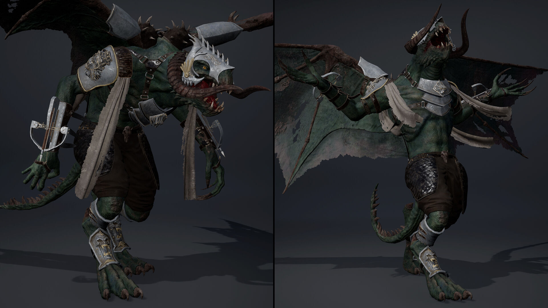 Ghost Spearman ArmWing Low-poly 3D model_23