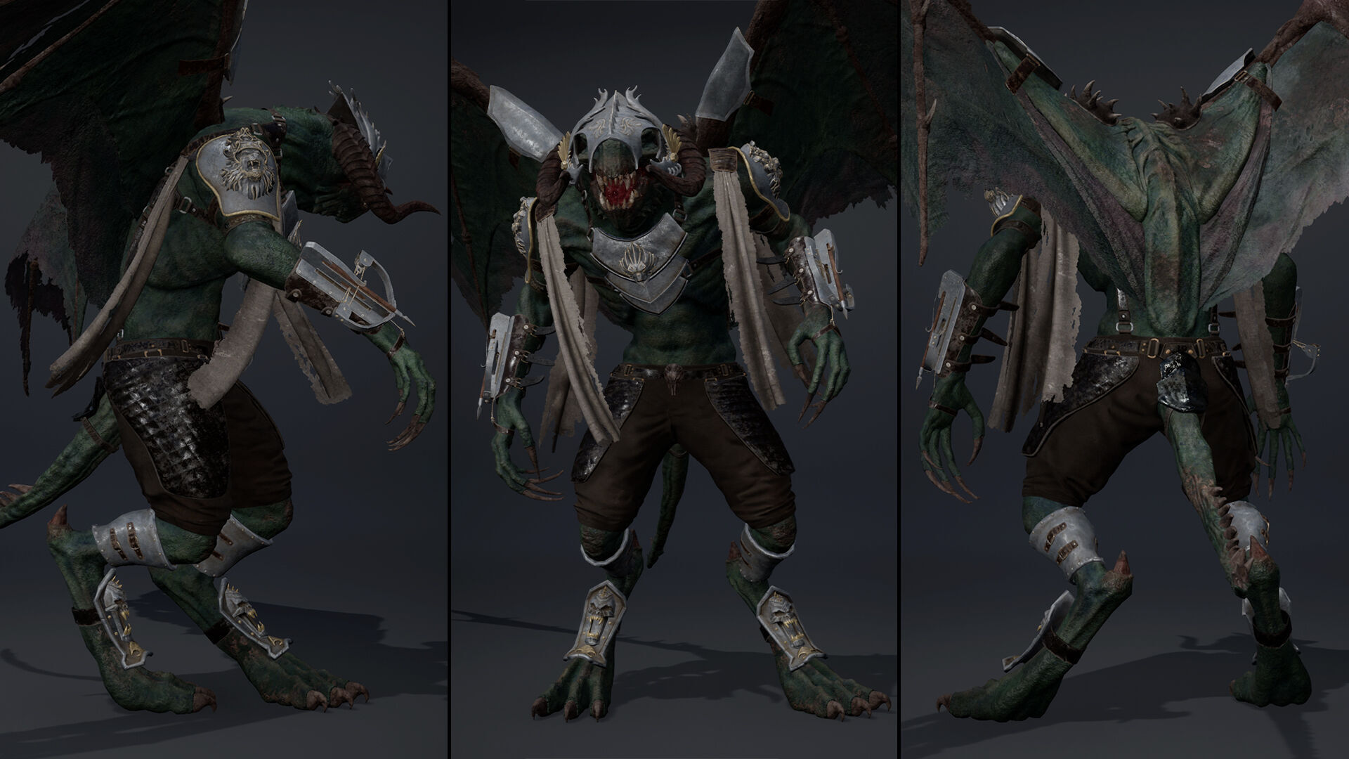 Ghost Spearman ArmWing Low-poly 3D model_13