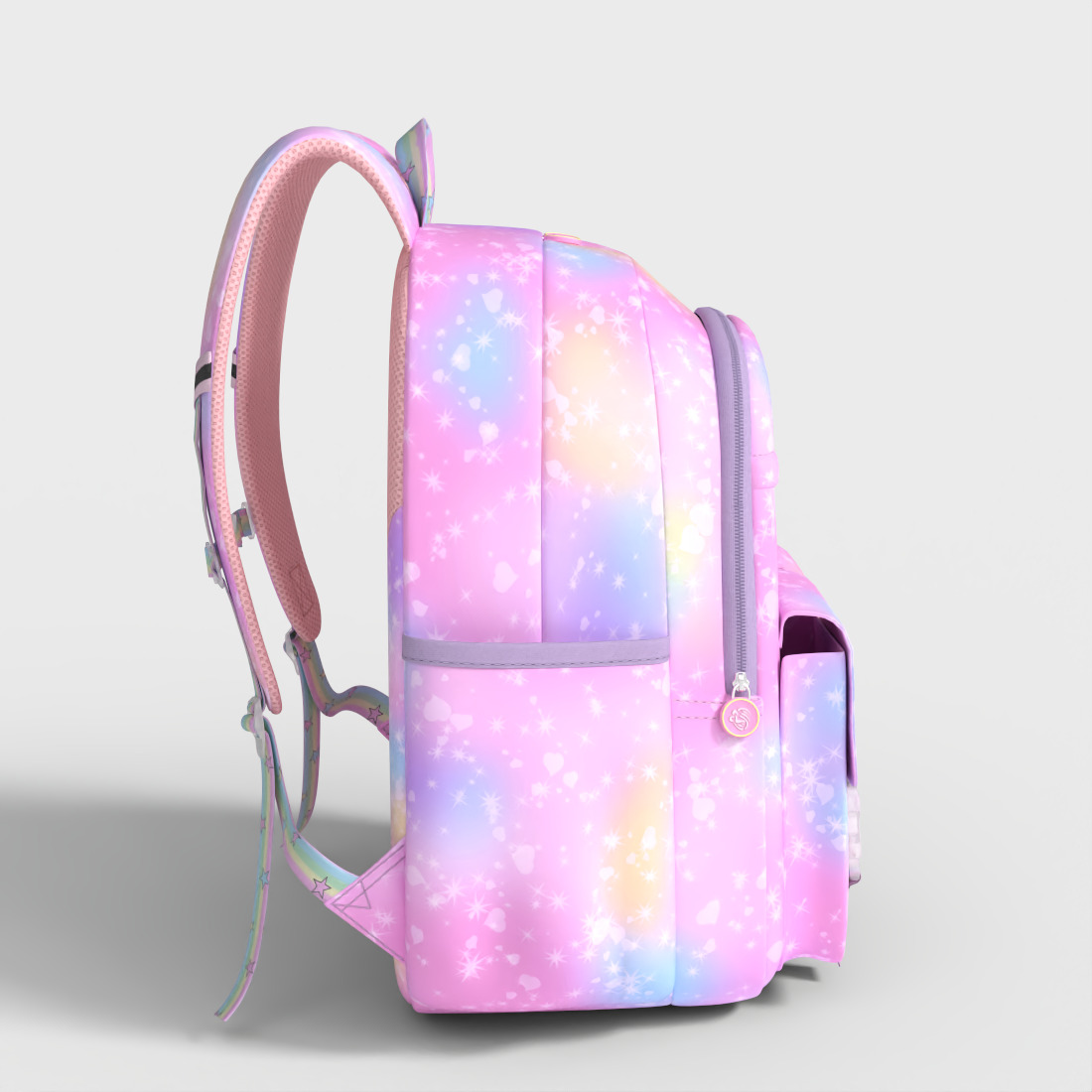 GIRLS SCHOOL BACKPACK Low-poly 3D model_2