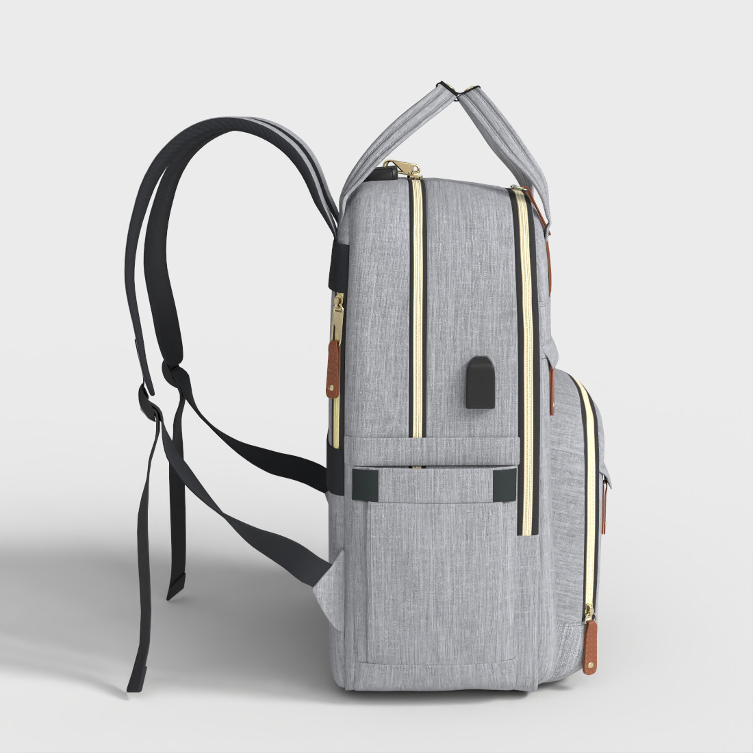 LAPTOP BACKPACK Low-poly 3D model_2