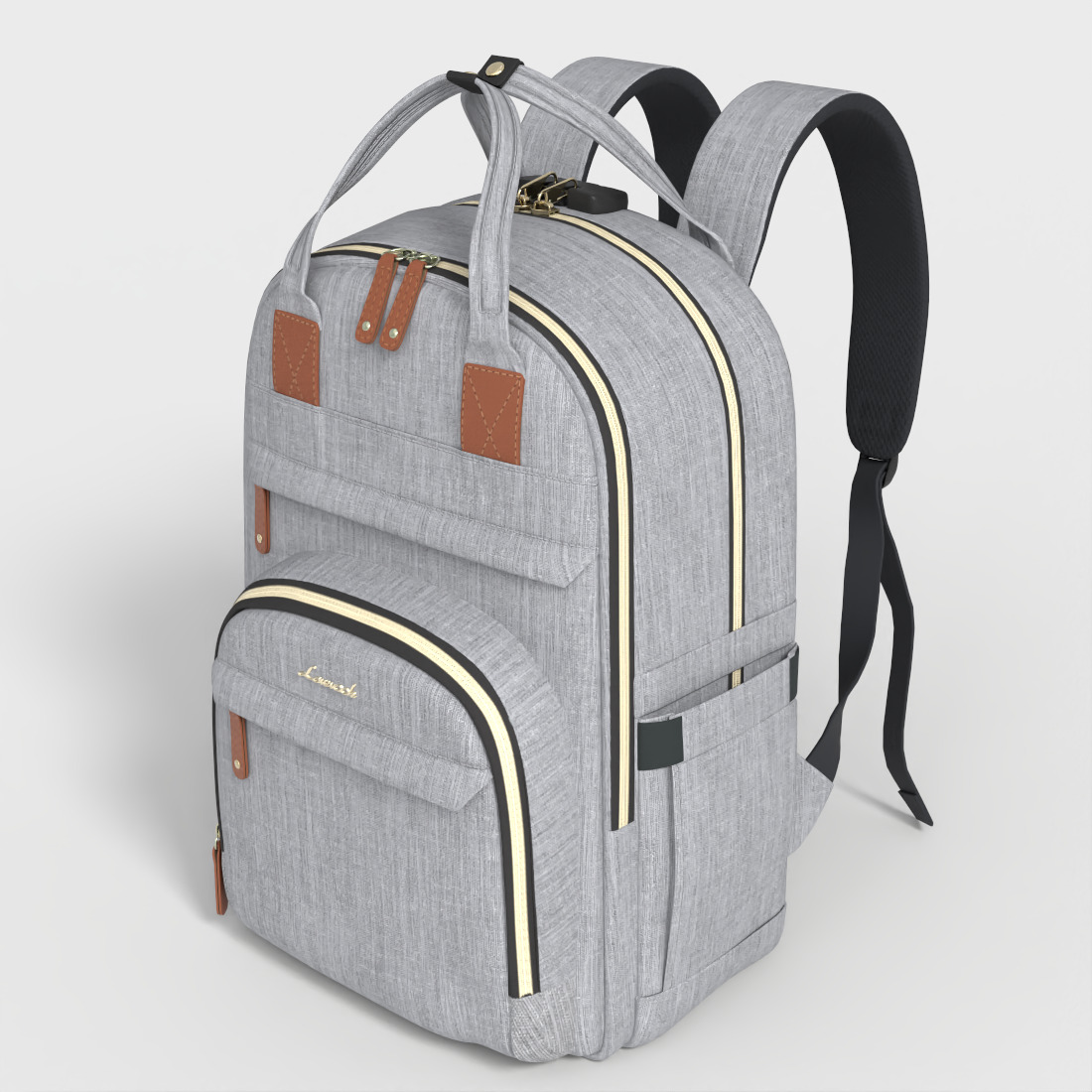 LAPTOP BACKPACK Low-poly 3D model_4