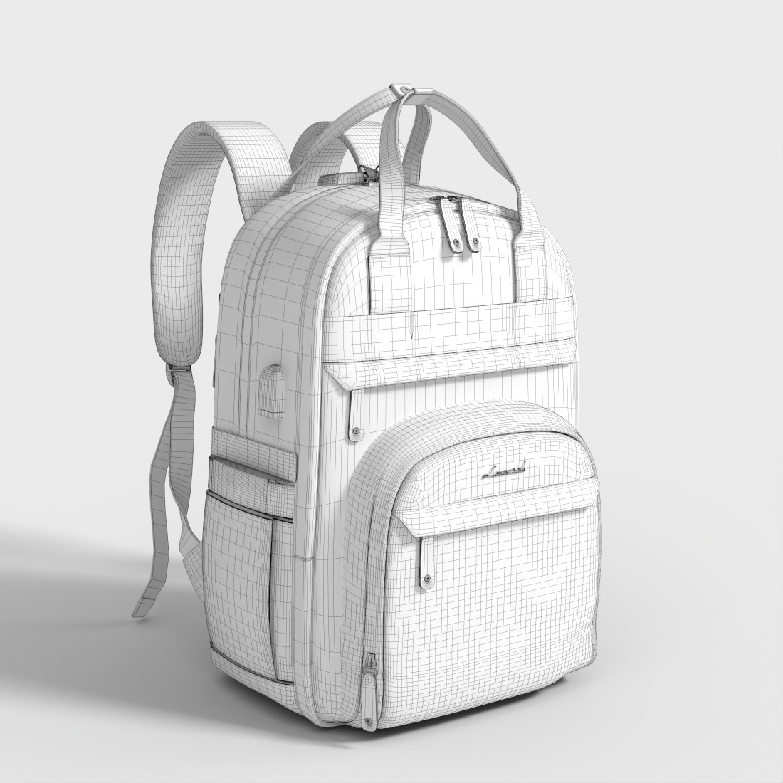 LAPTOP BACKPACK Low-poly 3D model_8