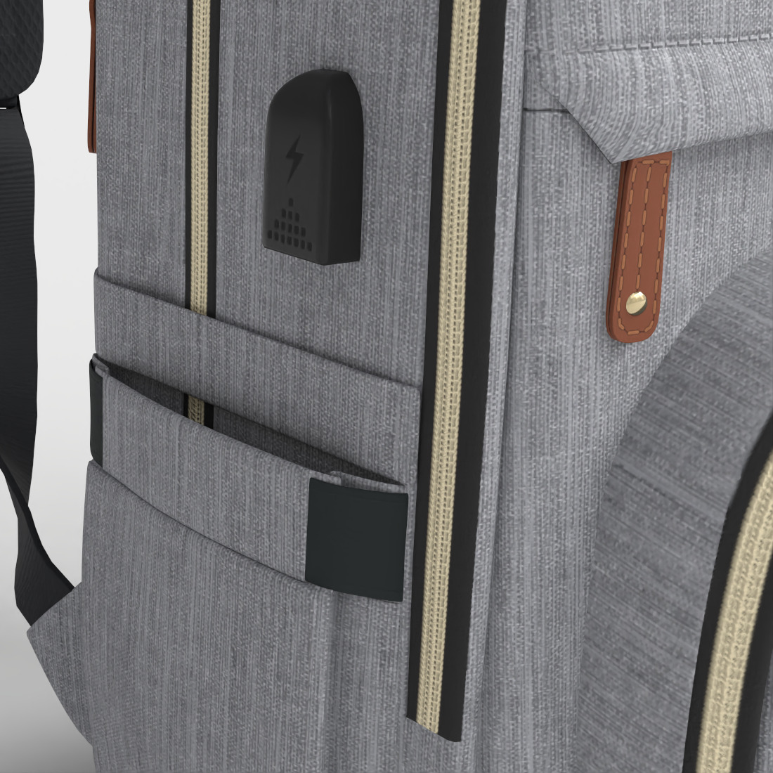 LAPTOP BACKPACK Low-poly 3D model_6