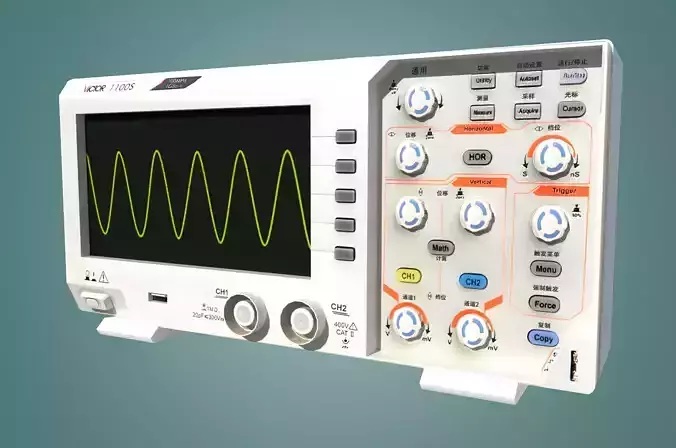 Oscilloscope  Low-poly 3D model