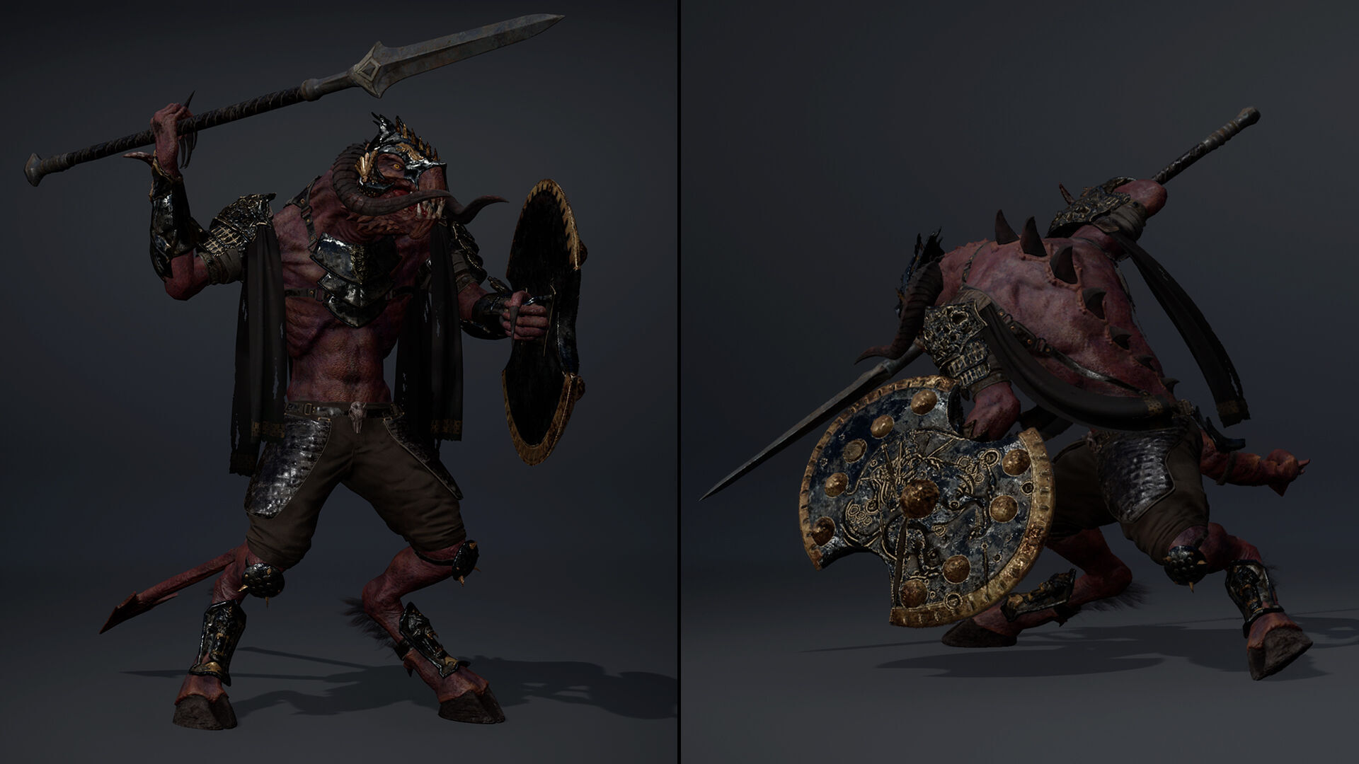 Ghost Spearman Arm2 Low-poly 3D model_7