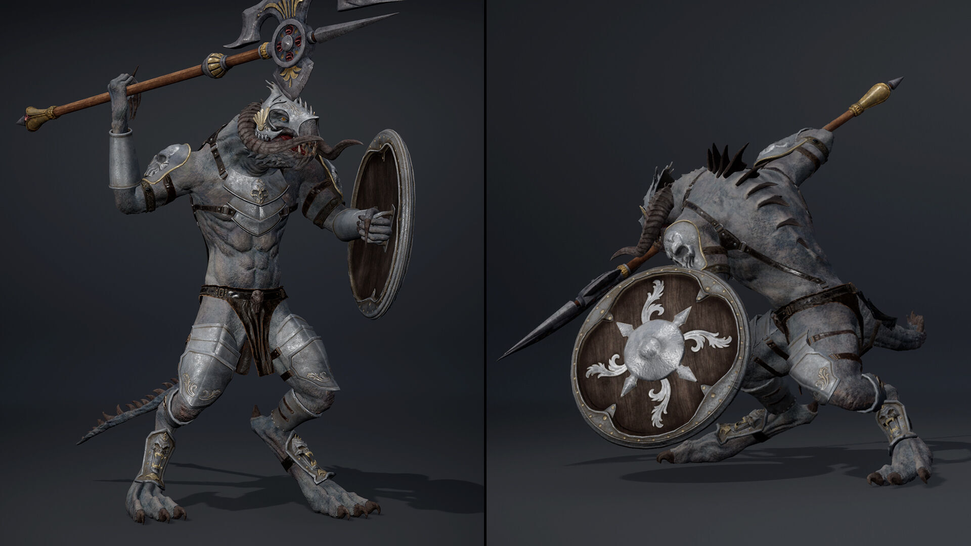 Ghost Spearman Arm1 Brutal Low-poly 3D model_6