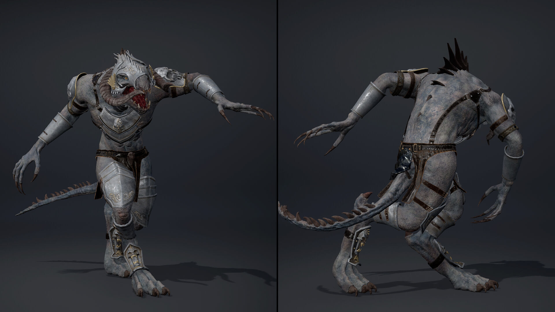 Ghost Spearman Arm1 Brutal Low-poly 3D model_11