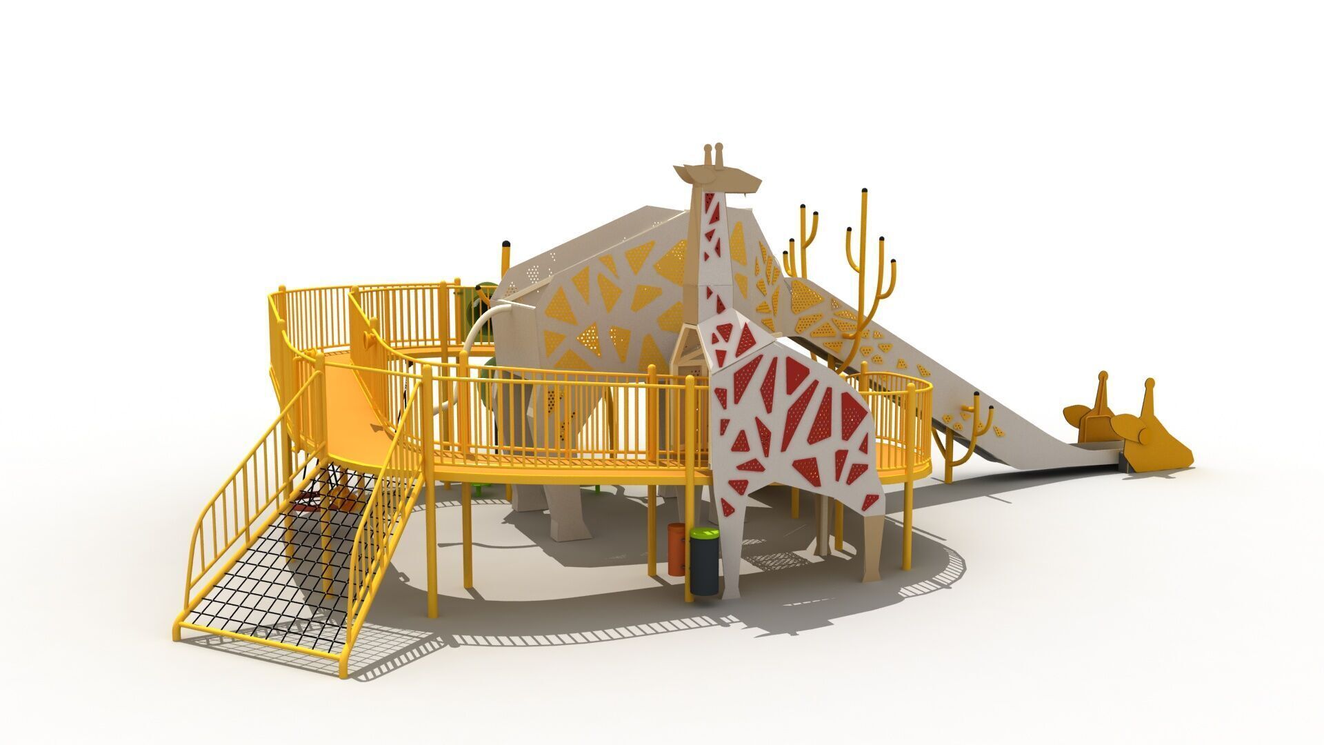 Giraffe Theme Playground 3D model_4