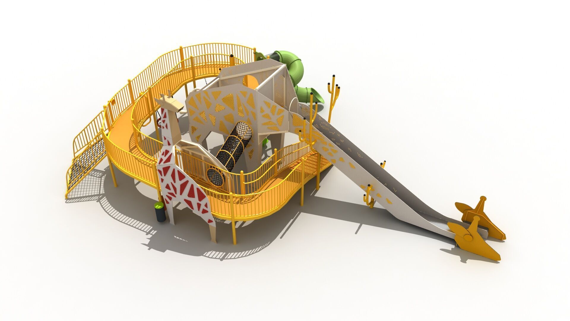 Giraffe Theme Playground 3D model_5