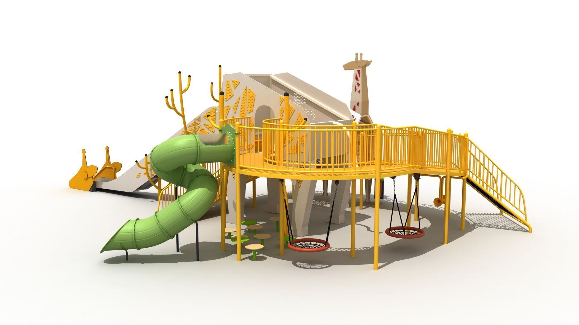 Giraffe Theme Playground 3D model_3