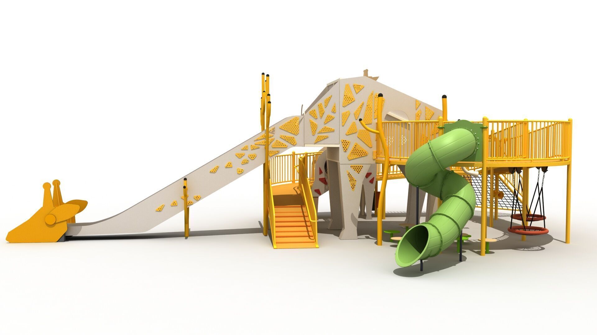 Giraffe Theme Playground 3D model_2