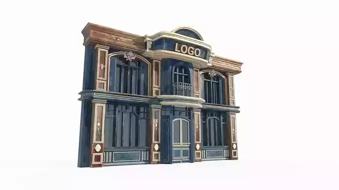 Classical shop facade with architectural structure