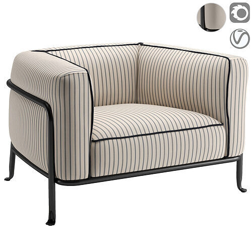 Borea Outdoor Armchair 3D model