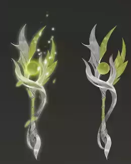 A series of game weapons and props