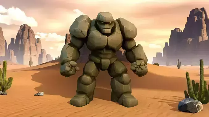 Powerful Rock Creature Character