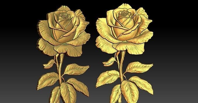 3 Rose CNC Relief Model 3D print model