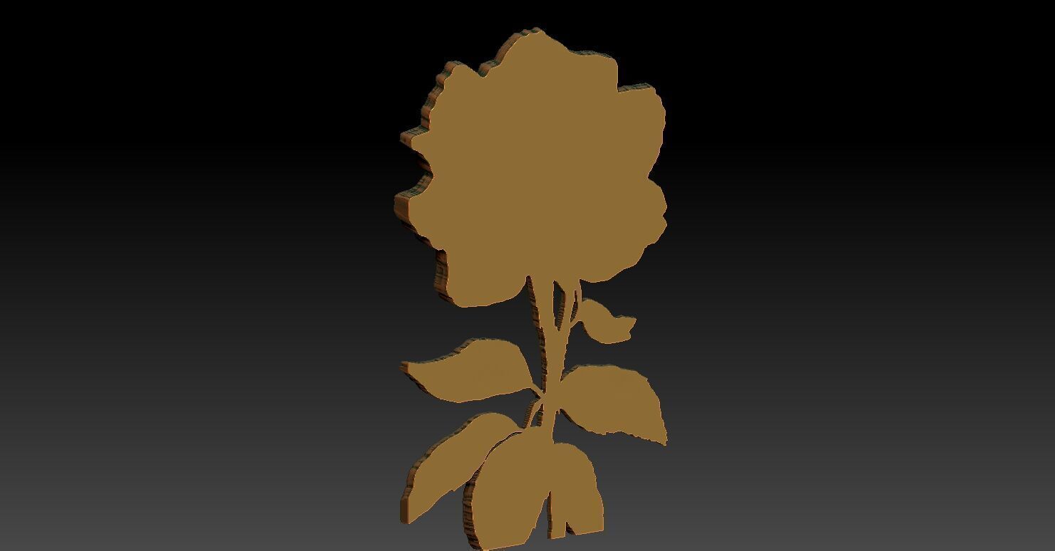3 Rose CNC Relief Model 3D print model_7