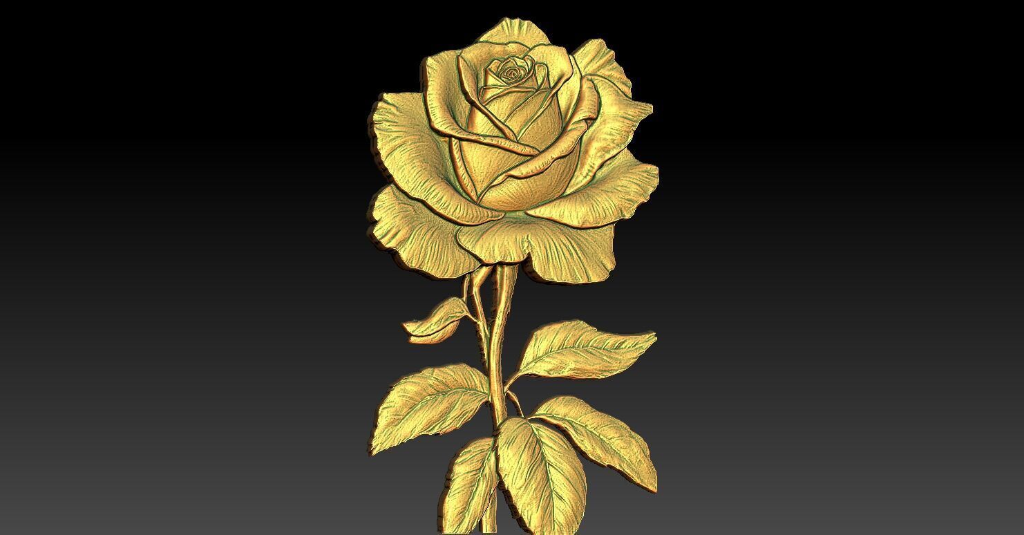 3 Rose CNC Relief Model 3D print model_2