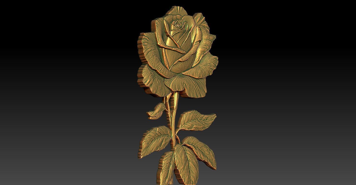 3 Rose CNC Relief Model 3D print model_3