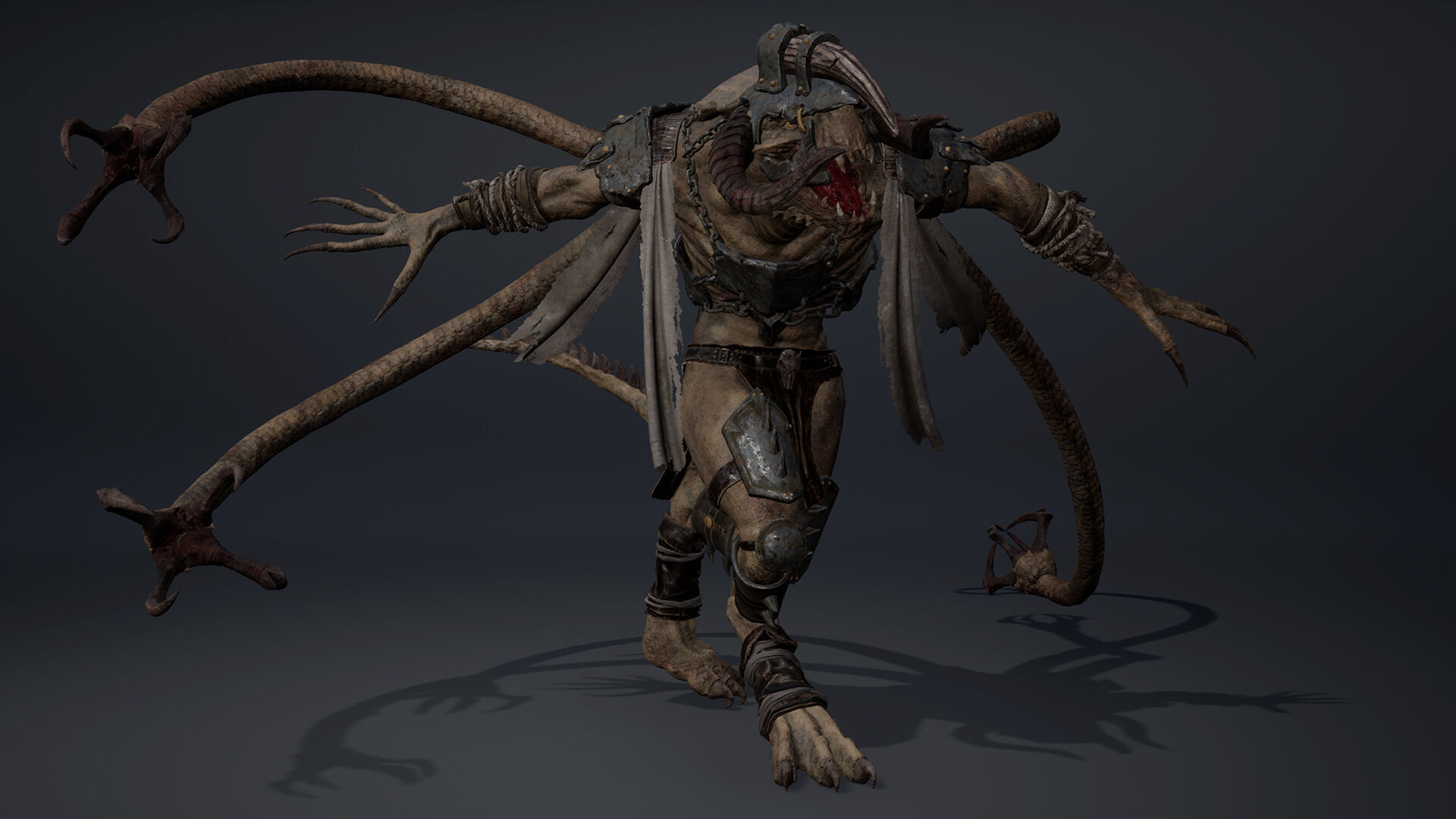 Ghost Brutal Tentacle Low-poly 3D model_15