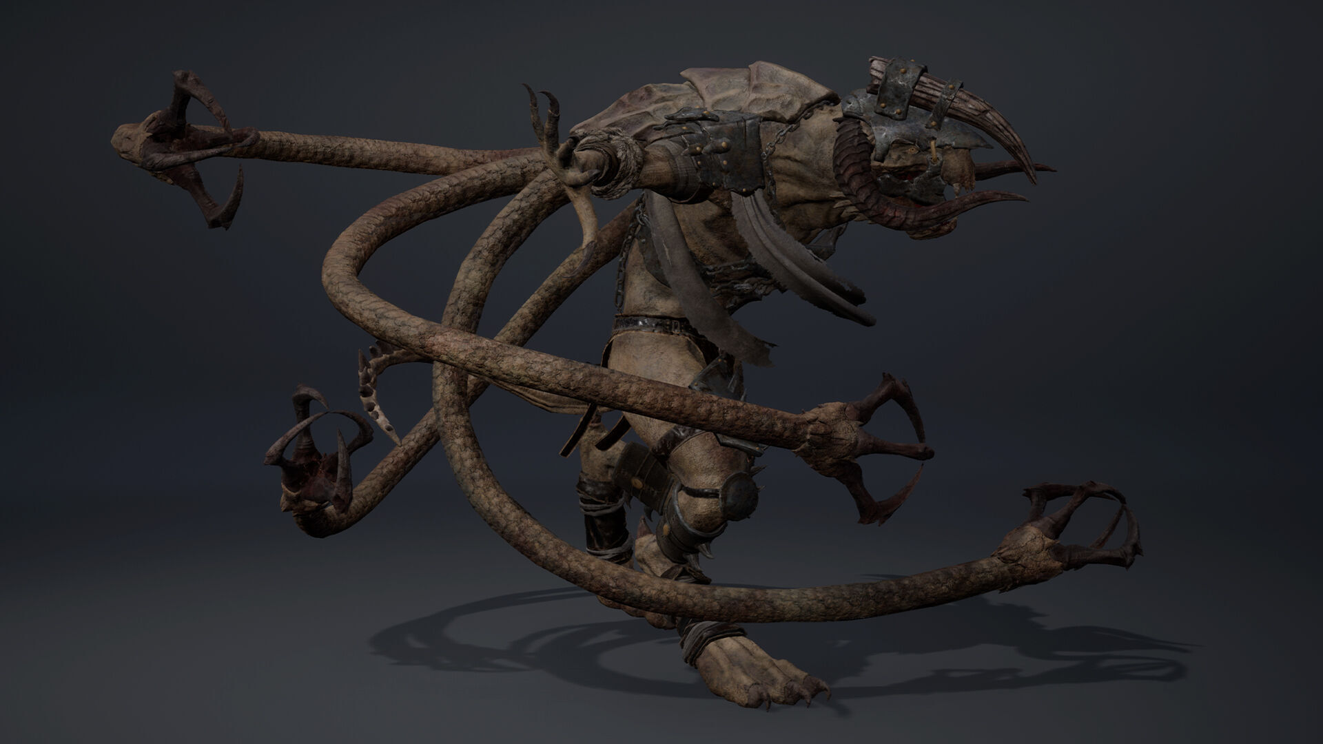 Ghost Brutal Tentacle Low-poly 3D model_16