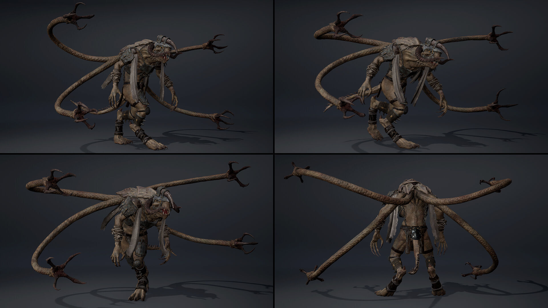 Ghost Brutal Tentacle Low-poly 3D model_12