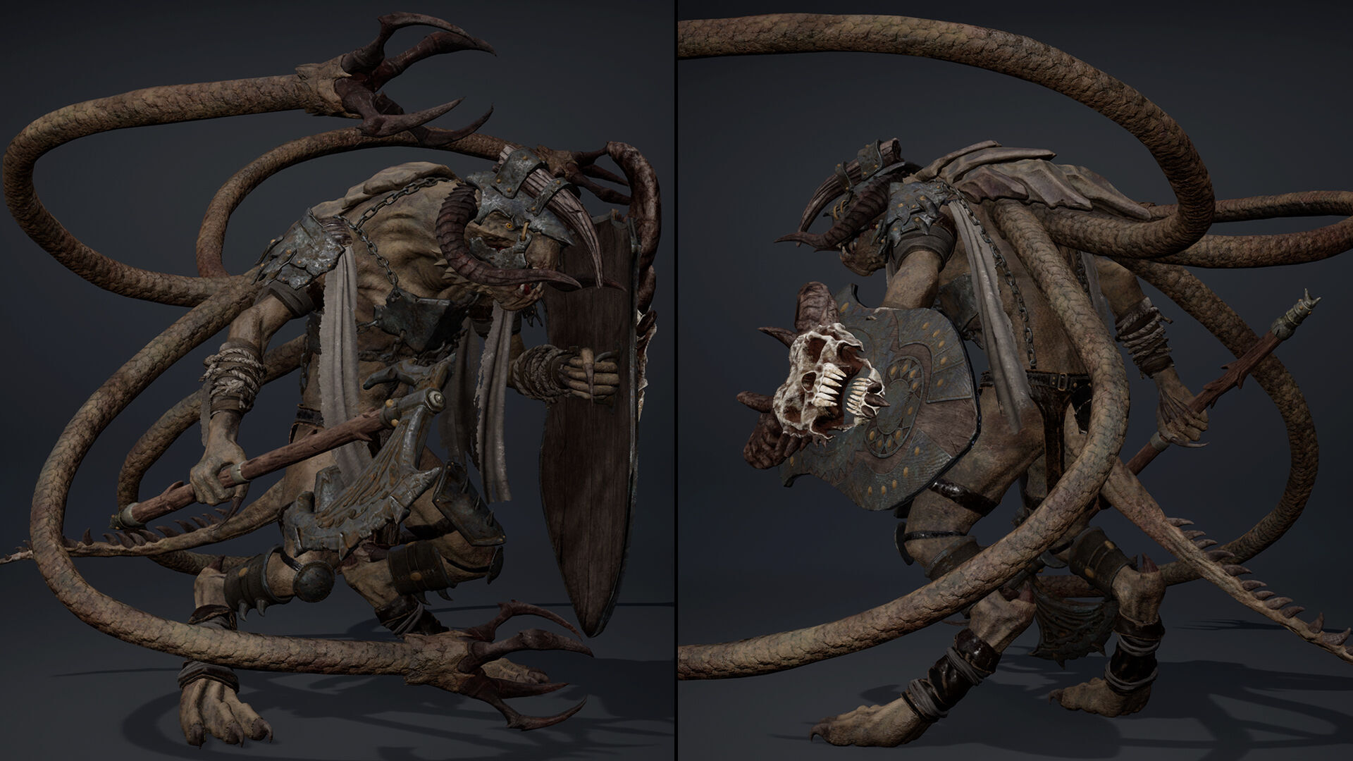 Ghost Brutal Tentacle Low-poly 3D model_5