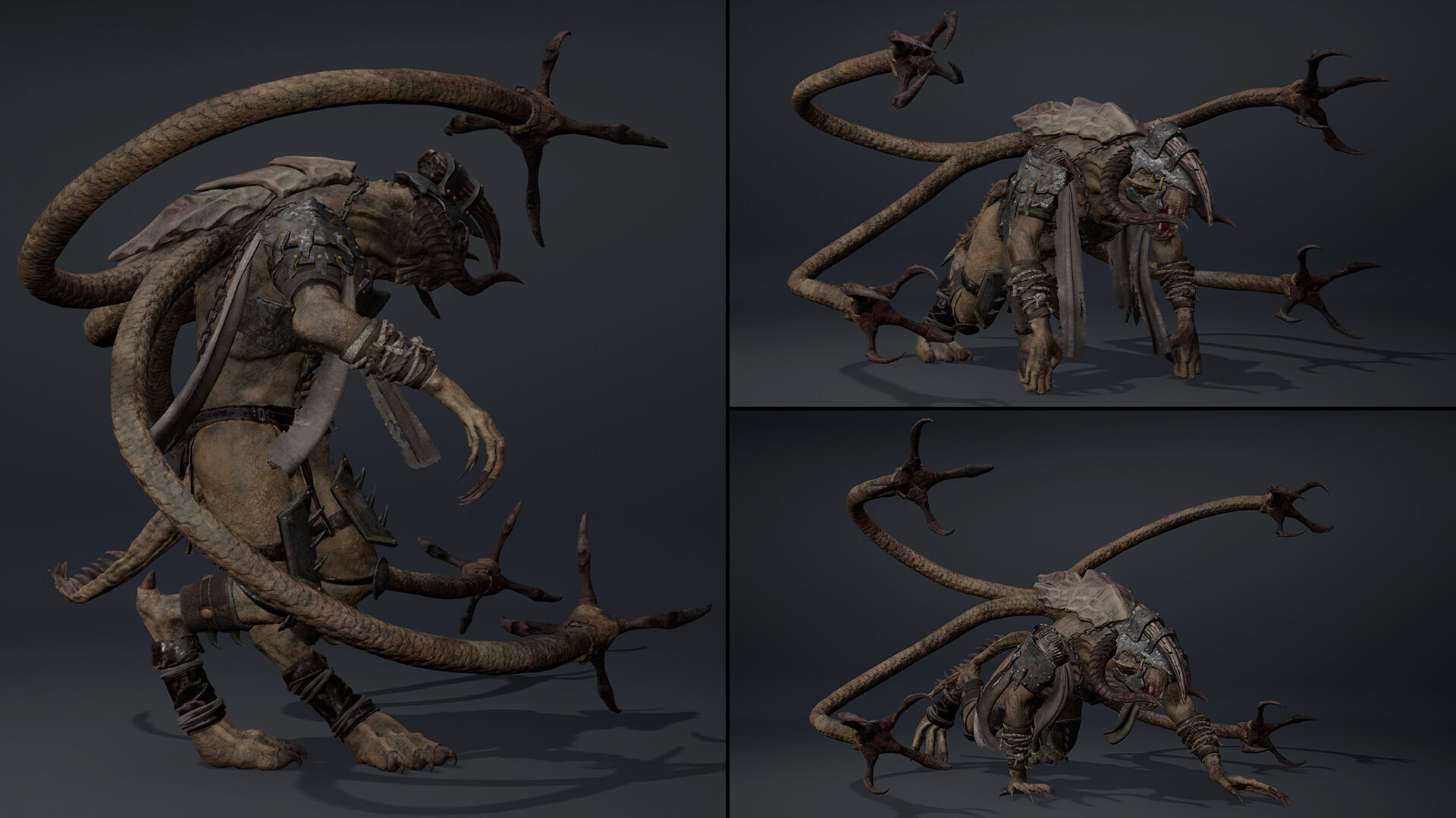 Ghost Brutal Tentacle Low-poly 3D model_9