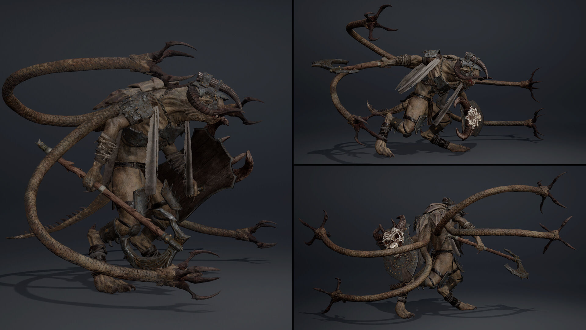 Ghost Brutal Tentacle Low-poly 3D model_6