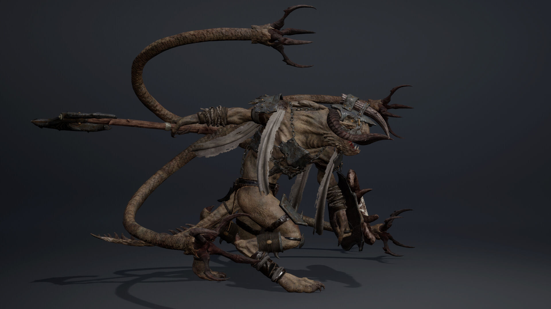 Ghost Brutal Tentacle Low-poly 3D model_8