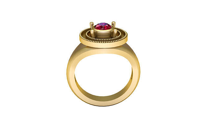 beaded halo ring 3D print model