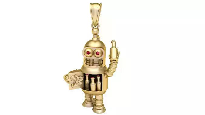  gold robot jewelry