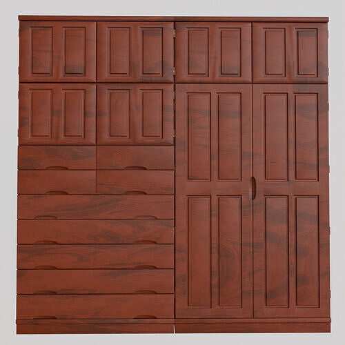 Wood grain wardrobe 3D model