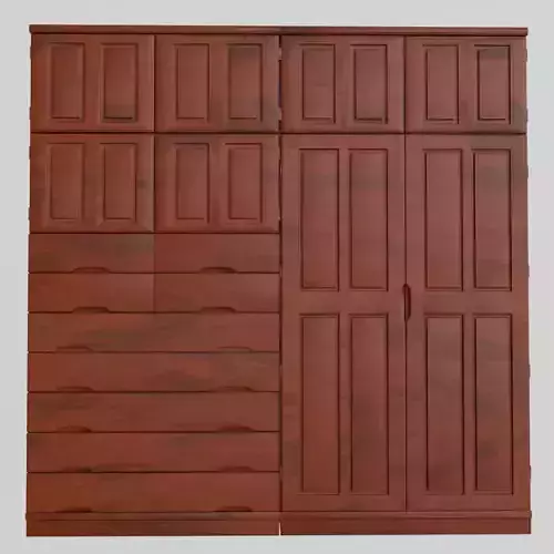 Wood grain wardrobe 3D model