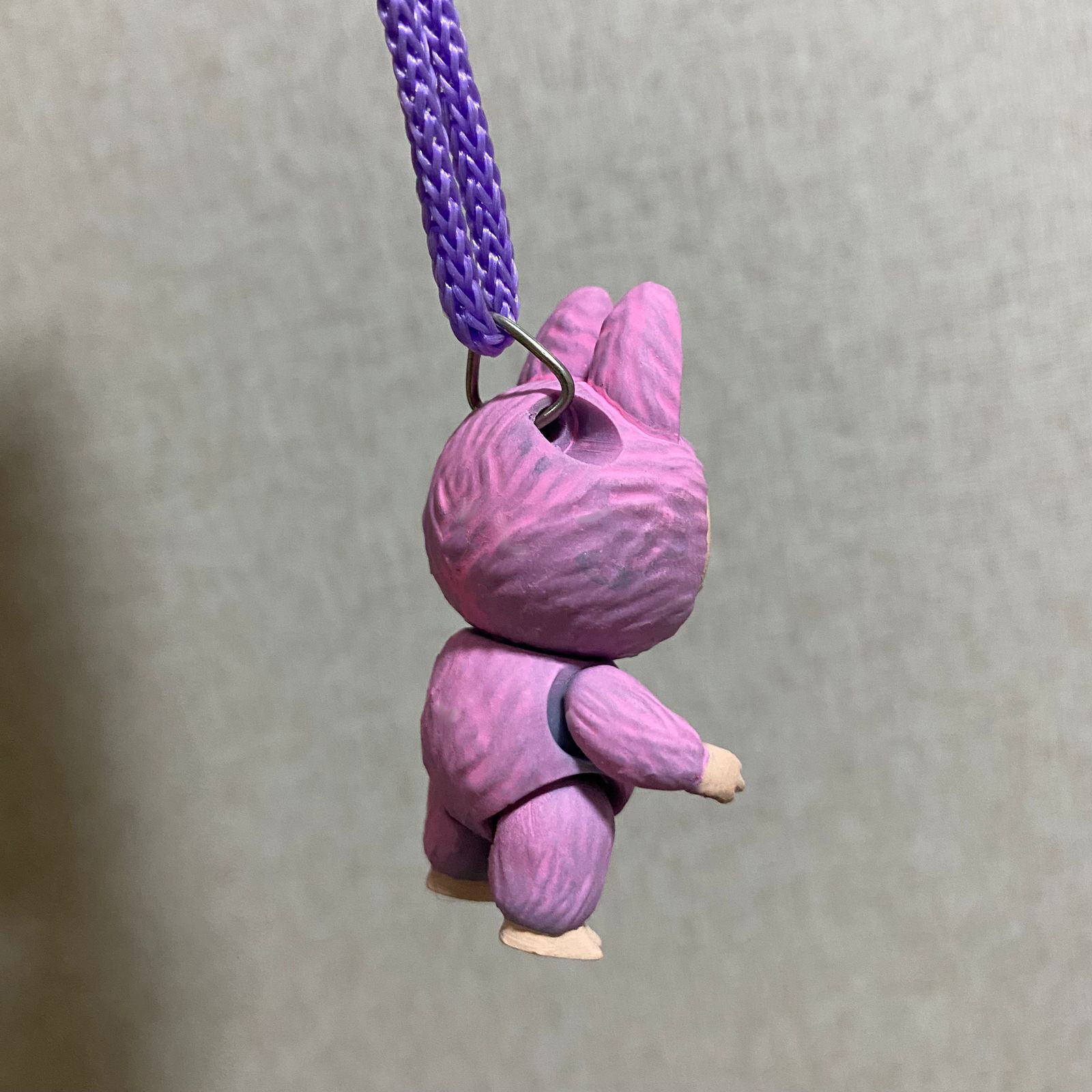 Labubu keychain 3D print model_3