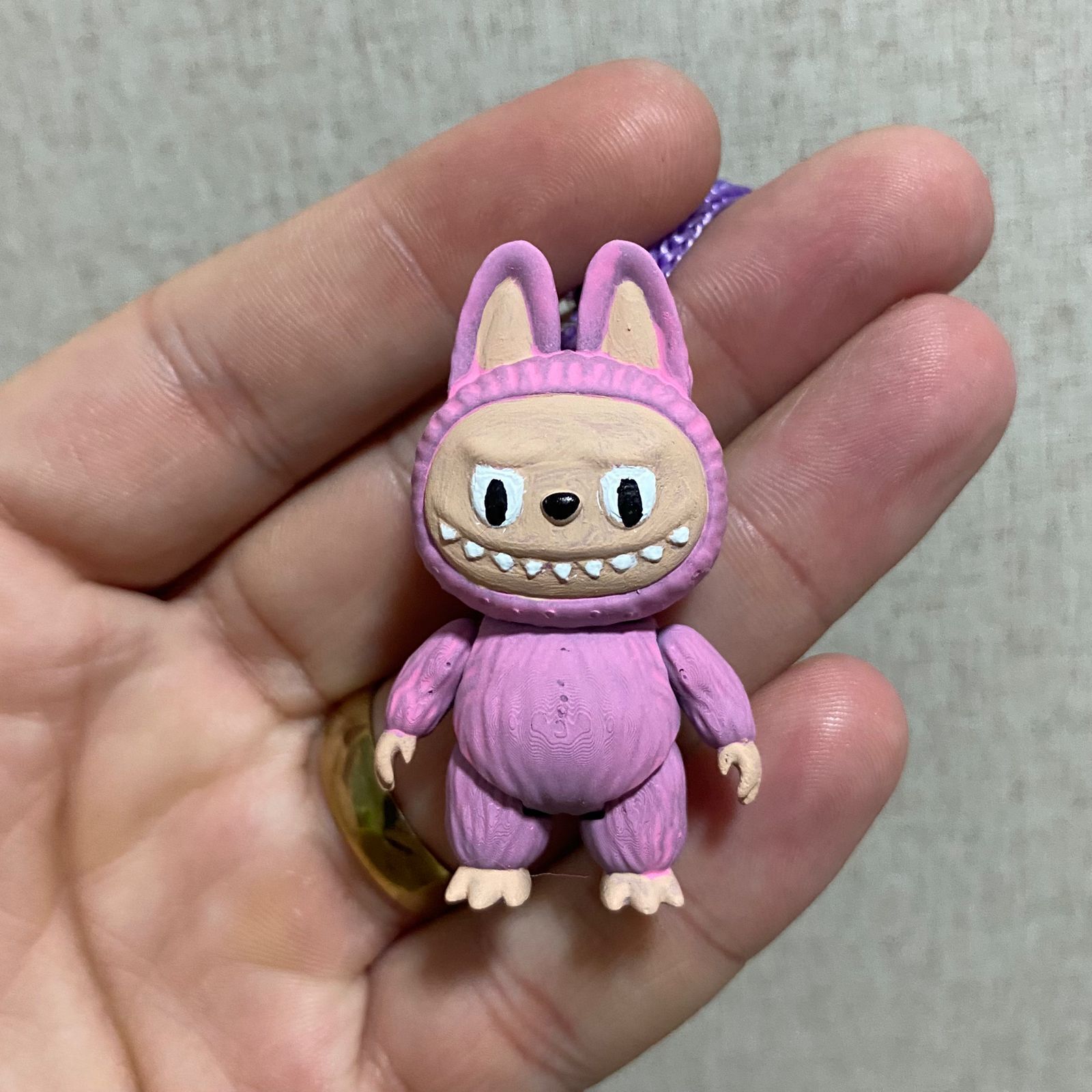 Labubu keychain 3D print model_1