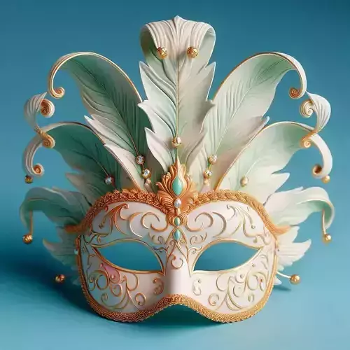 633 Venetian Carnival Mask Color 3D Model 3D print model 633 Venetian Carnival Mask Color 3D Model 3D print model