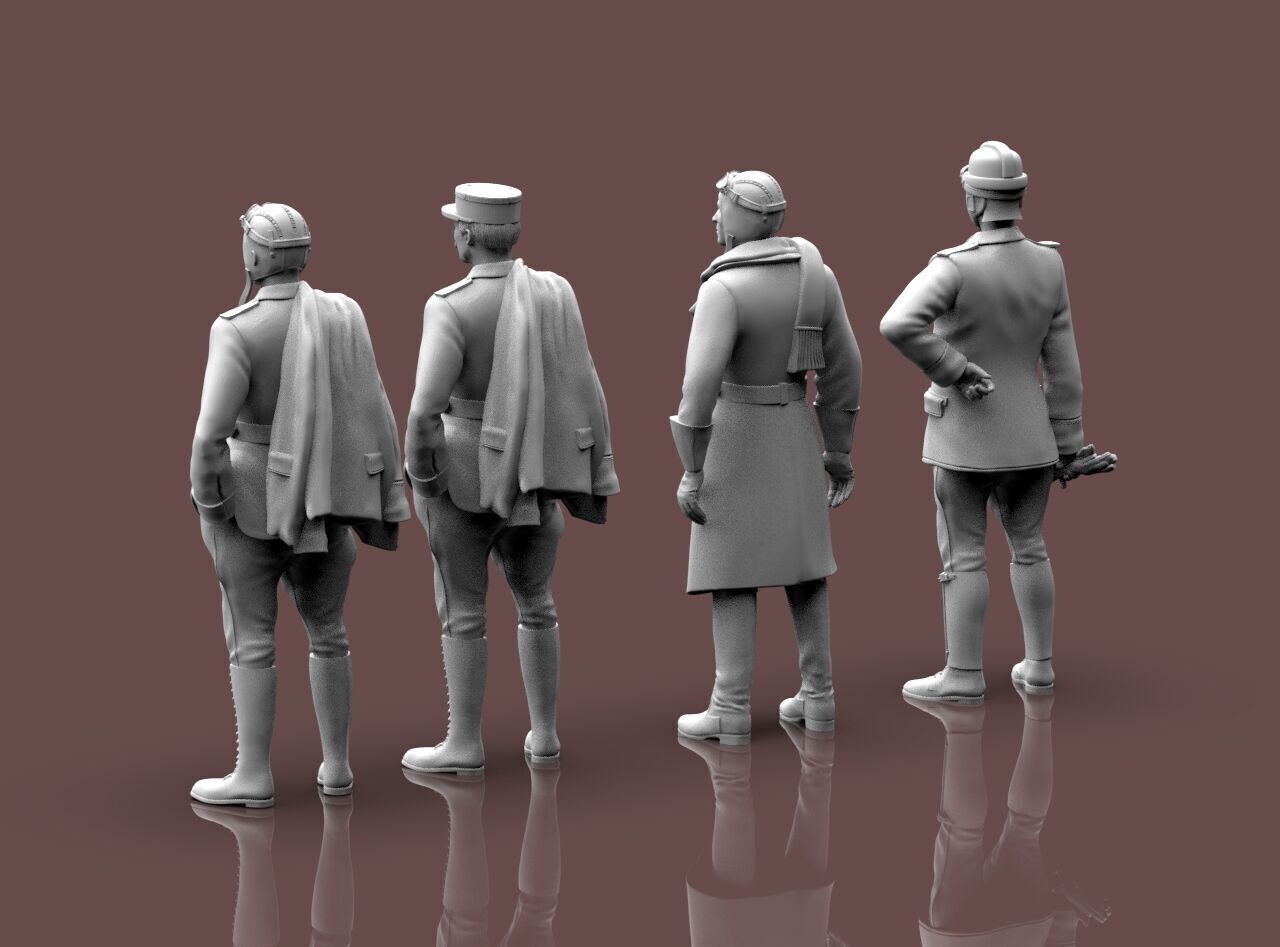Pilots WW1 3D print model_18
