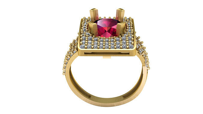 luxury gold ring 3D print model