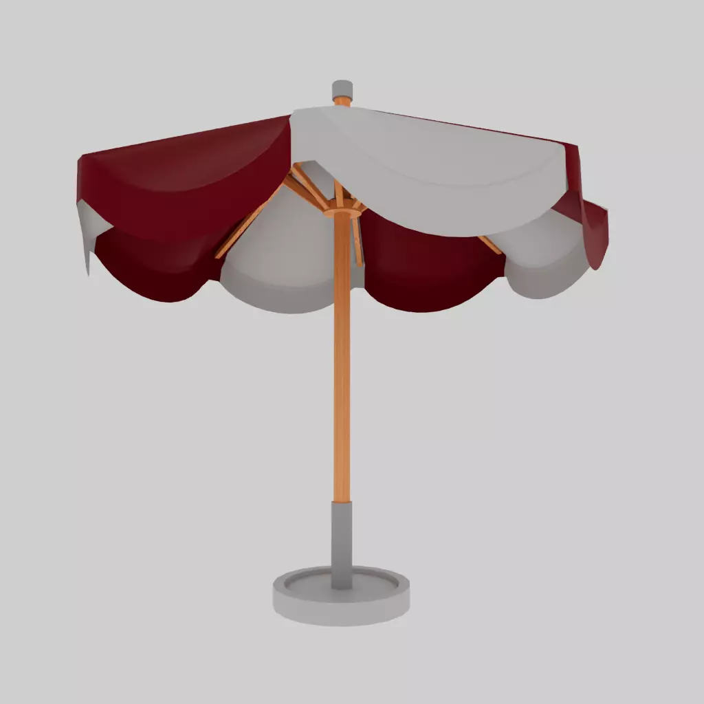 Umbrella Low-poly 3D model_0