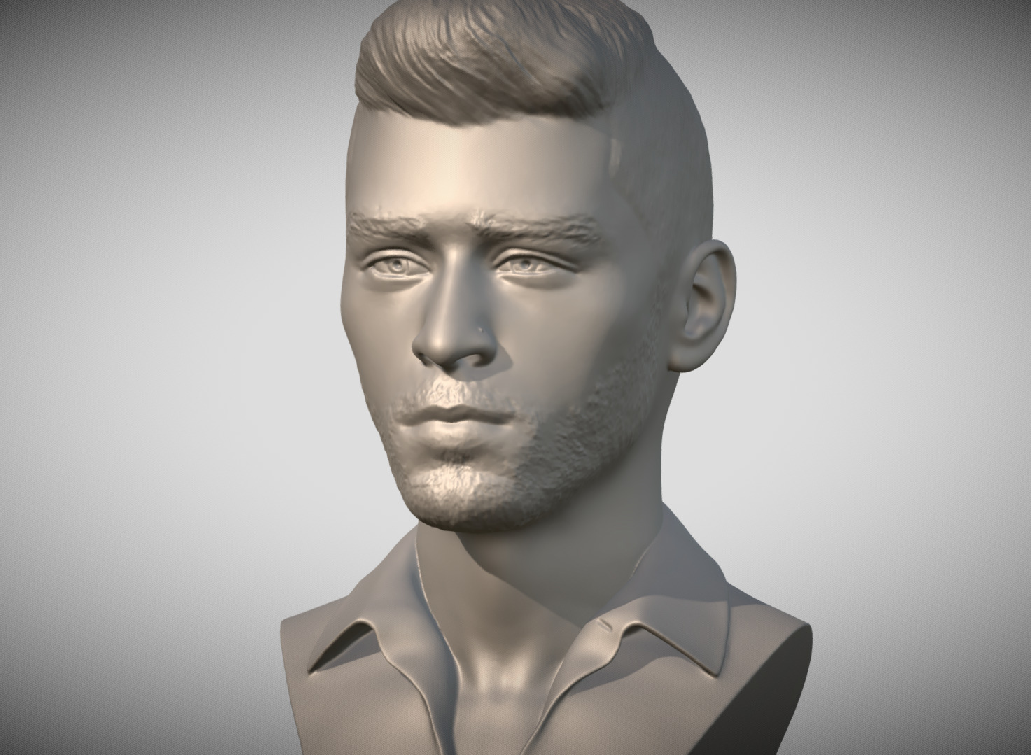 Zayn Malik bust 3D print model_1