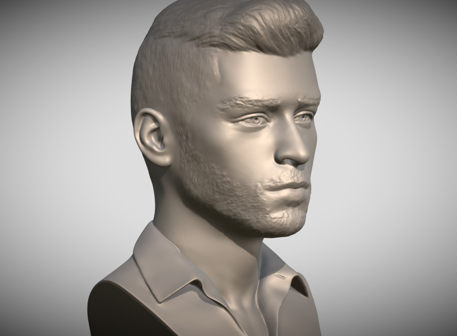 Zayn Malik bust 3D print model_7