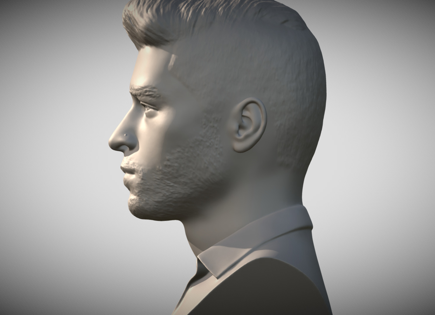 Zayn Malik bust 3D print model_3