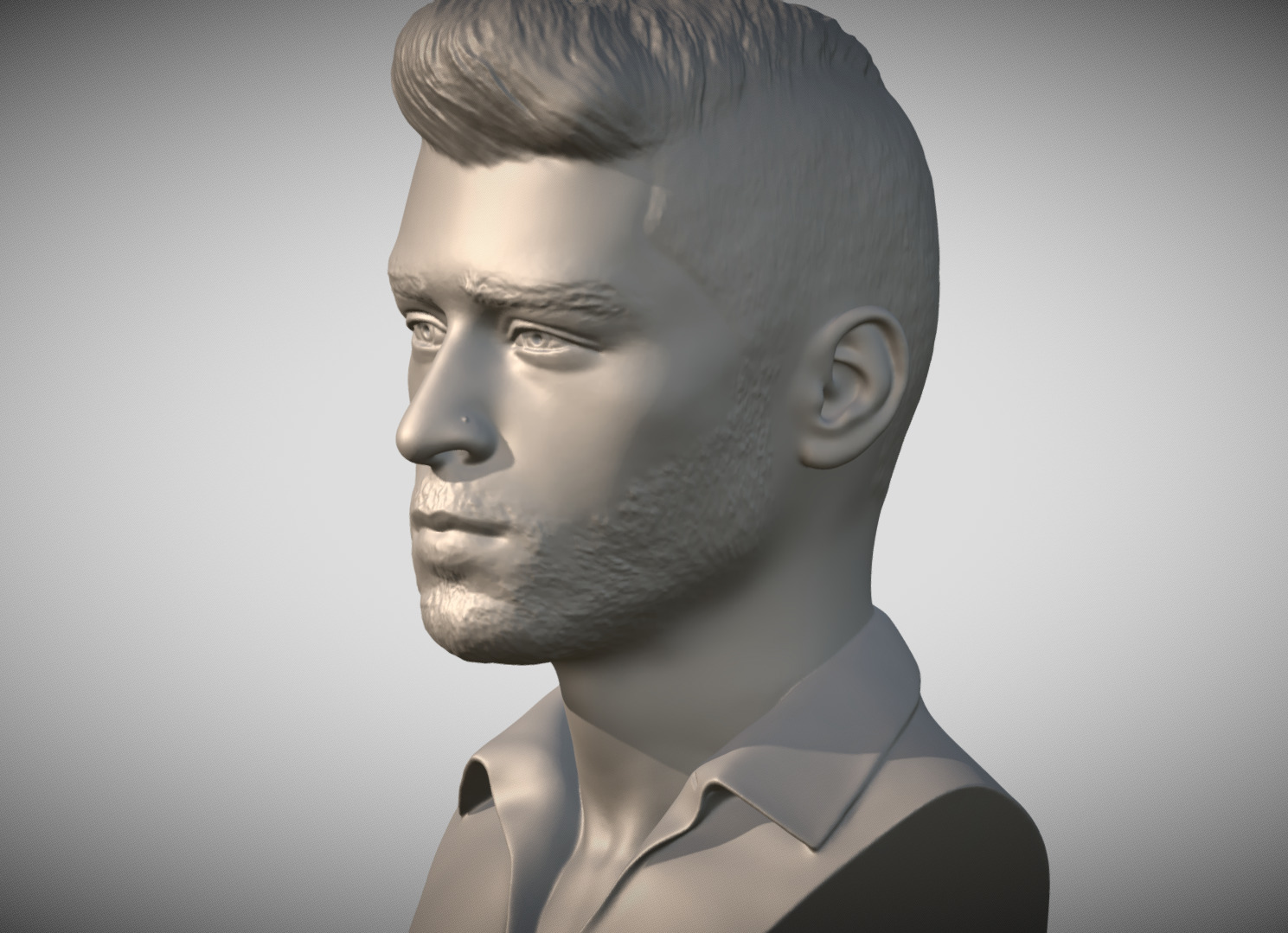 Zayn Malik bust 3D print model_2