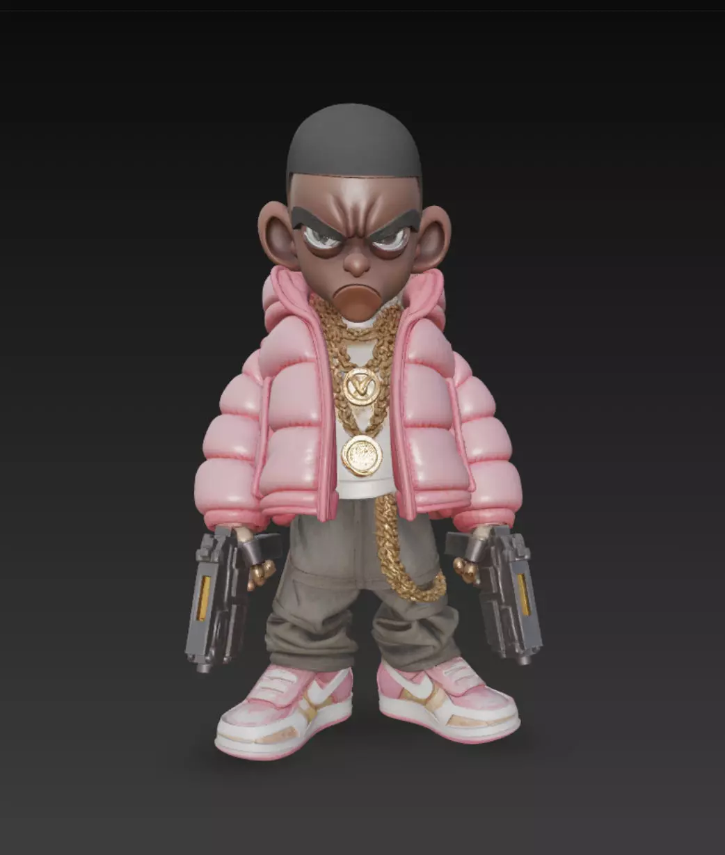 Gangsta character 3D model_0
