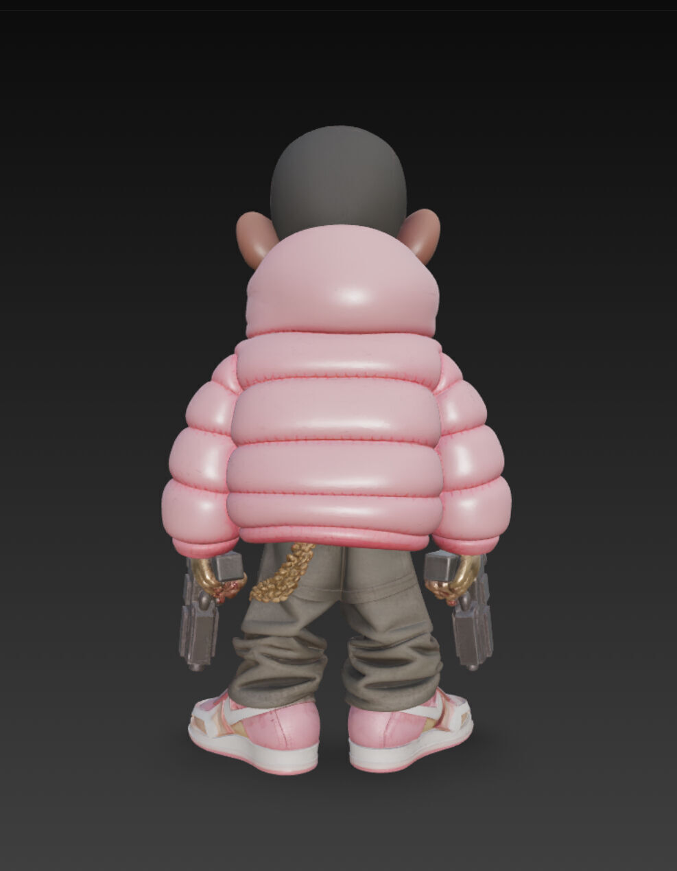 Gangsta character 3D model_2
