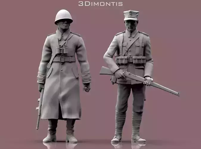 Polish Soldiers WW2 3D print model