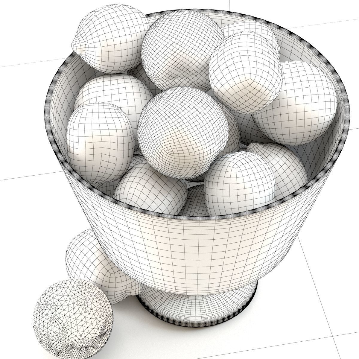 Lemons and Oranges in a Glass Jar 3D model_3