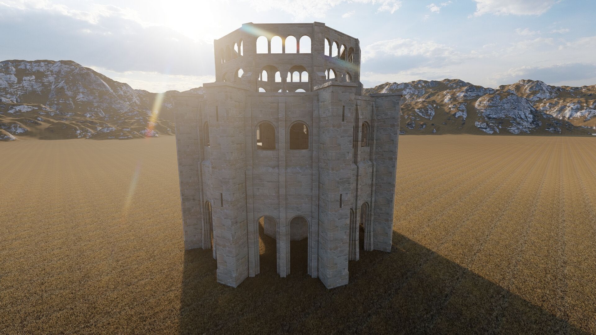 Parthenon-Historical Greek Temple 3D model_30